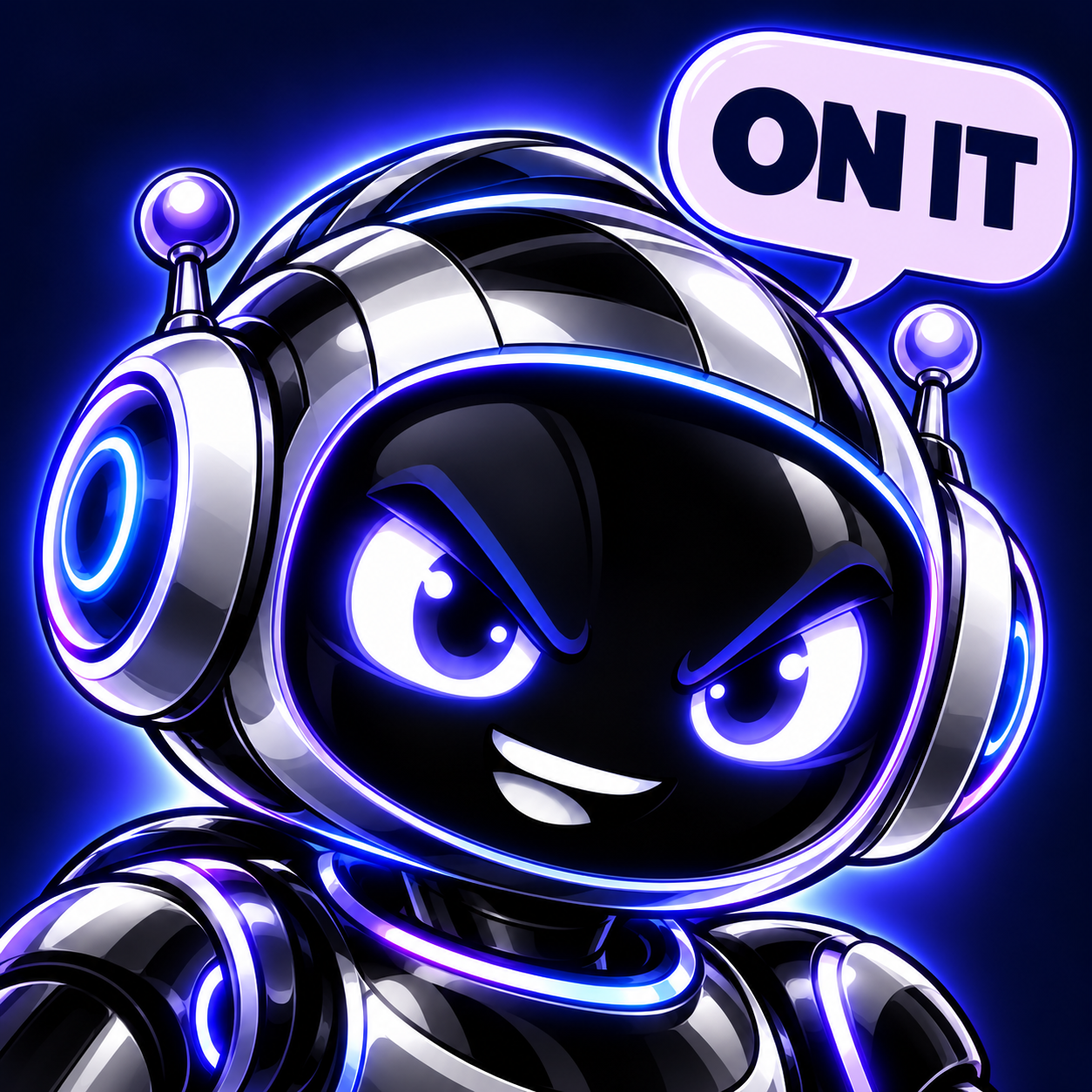 On it robot mascot
